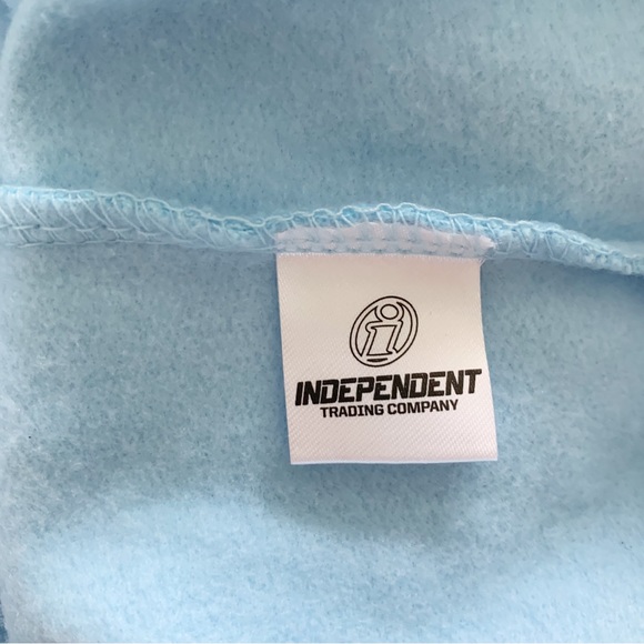 Dream Smile Pullover Drawstring Hoodie with Pocket in Light Blue Men’s Large - Picture 6 of 8